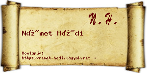 Német Hédi névjegykártya